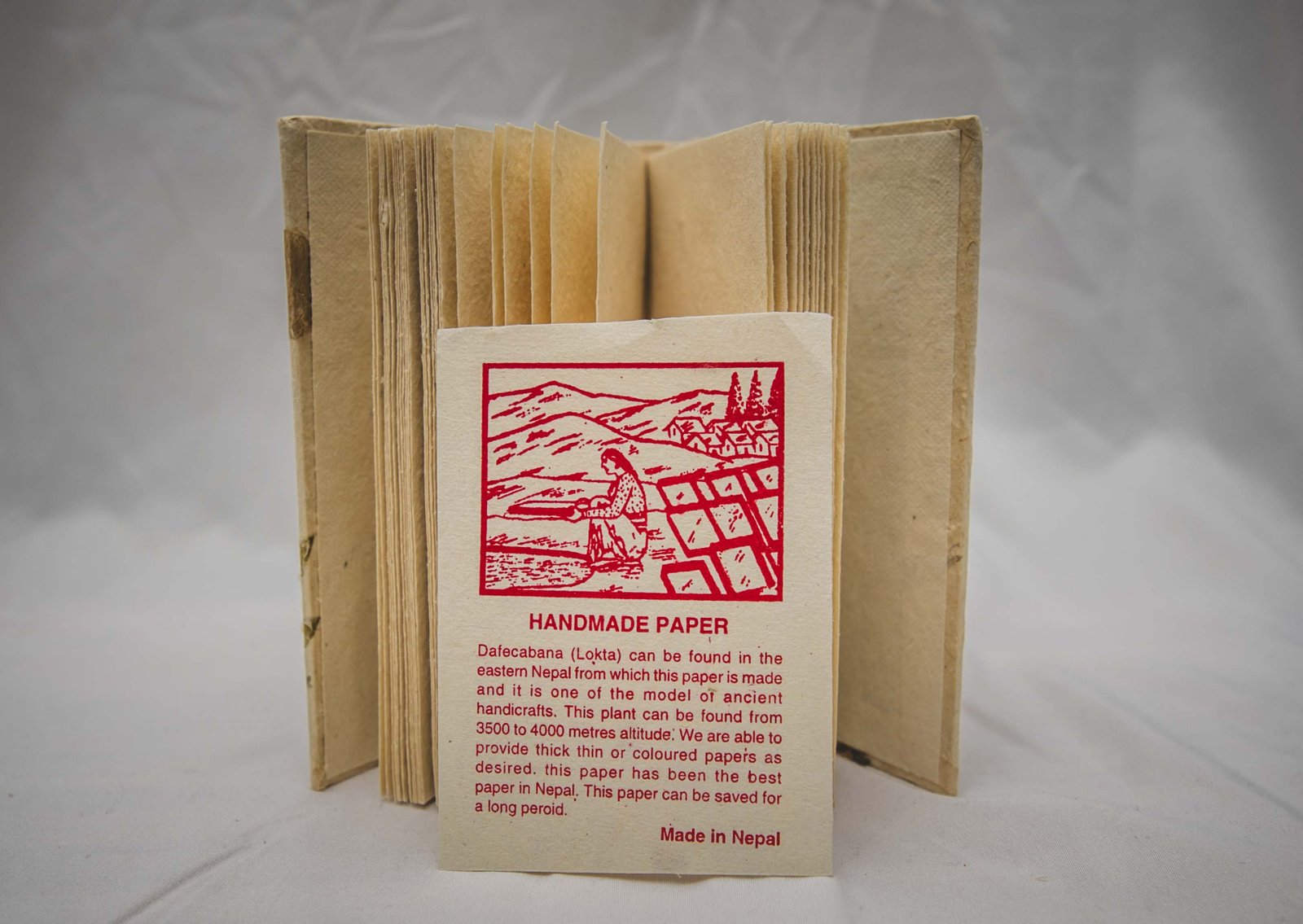 Handmade Nepali Lokta Paper Notebook  M image 3